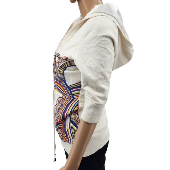 Coogi Girls Multicolor Embroidered Hoodie Jacket With Drawstring Waist Large - Picture 3 of 15